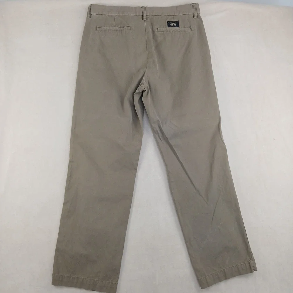 Banana Republic Boot Cut Chino 34x32 Mens Pants Brown FLAW
